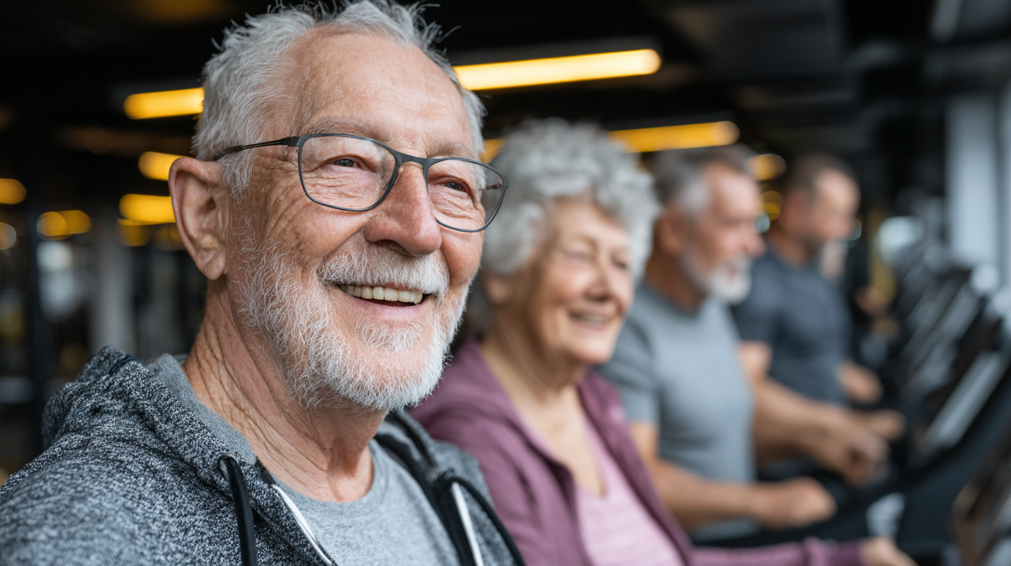 Активні люди старшого віку насолоджуються фітнесом на природі